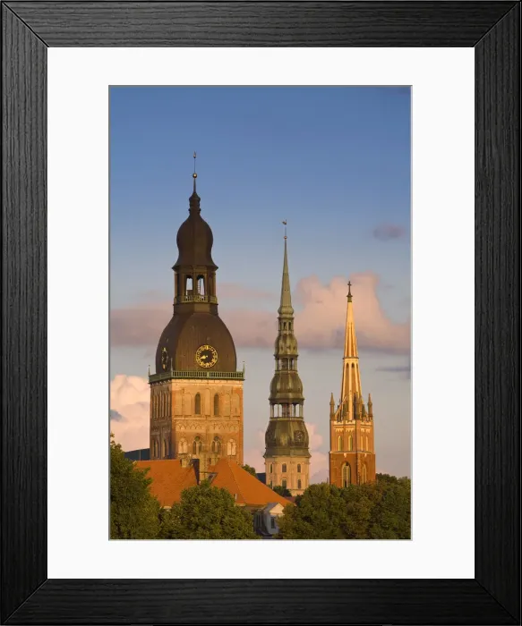 Framed Print : Dome Cathedral, St. Peters & St. Saviours Churches, Riga, Latvia Framed Print : Dome Cathedral, St. Peters & St. Saviours Churches, Riga, Latvia