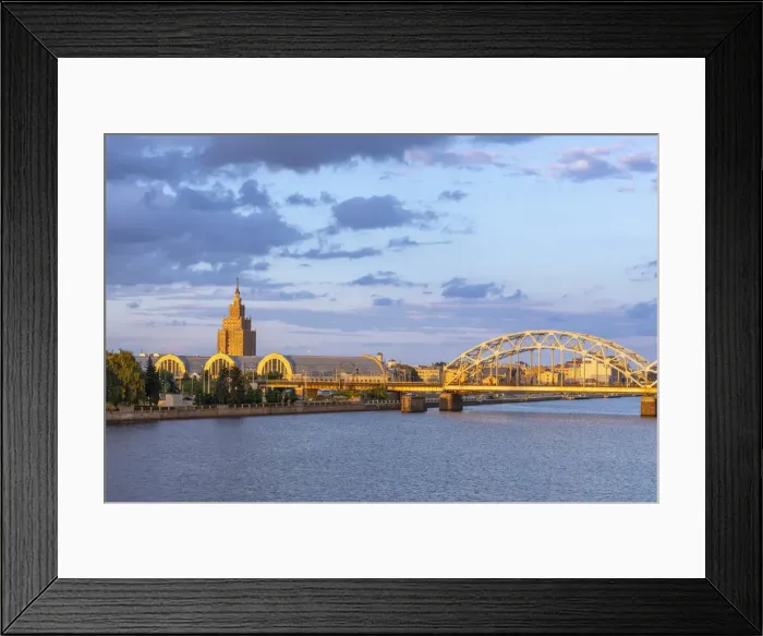 Framed Print : Academy of Sciences Building, The Central Market and The Railway Bridge Crossing Framed Print : Academy of Sciences Building, The Central Market and The Railway Bridge Crossing