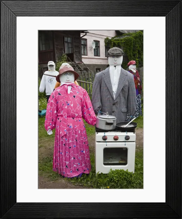 Framed Print : Latvia, Western Latvia, Kurzeme Region, Sabile, outdoor folk art, Latvian Family Doll Framed Print : Latvia, Western Latvia, Kurzeme Region, Sabile, outdoor folk art, Latvian Family Doll