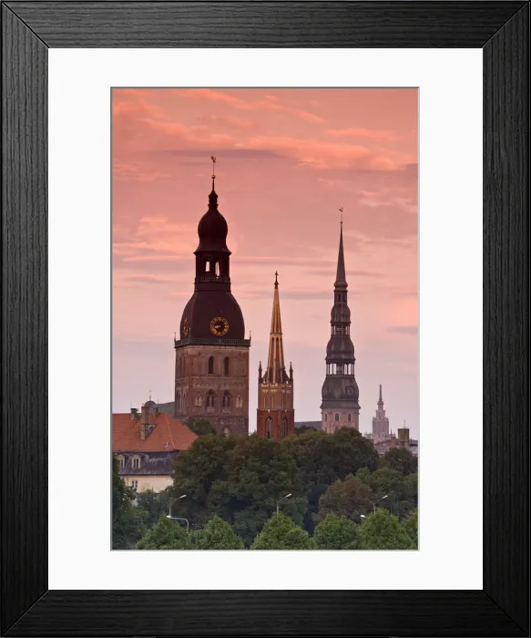 Framed Print : Dome Cathedral, St. Peters & St. Saviours Churches, Riga, Latvia Framed Print : Dome Cathedral, St. Peters & St. Saviours Churches, Riga, Latvia