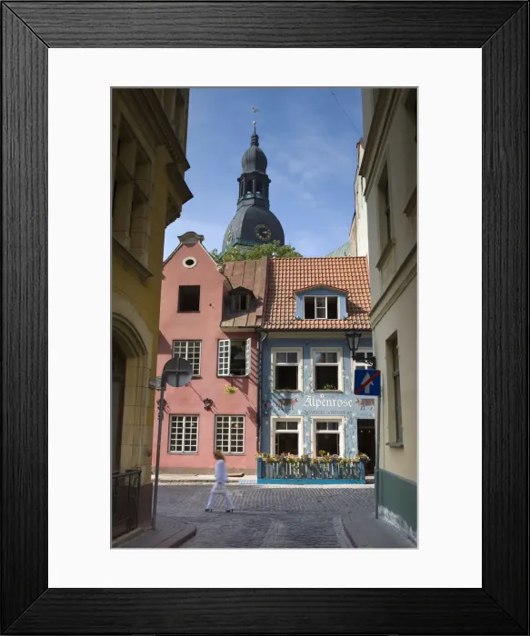 Framed Print : Street Scene, Riga, Latvia Framed Print : Street Scene, Riga, Latvia