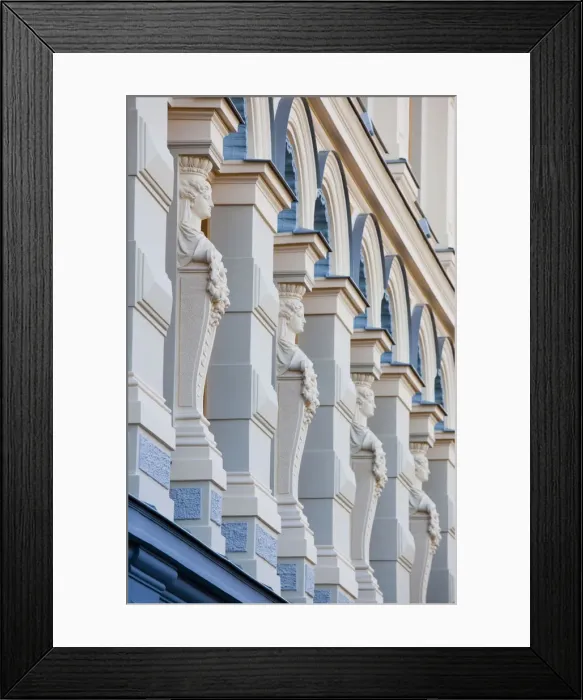 Framed Print : Latvia, Riga, Old Riga, Vecriga, Chekov Theater, building detail Framed Print : Latvia, Riga, Old Riga, Vecriga, Chekov Theater, building detail