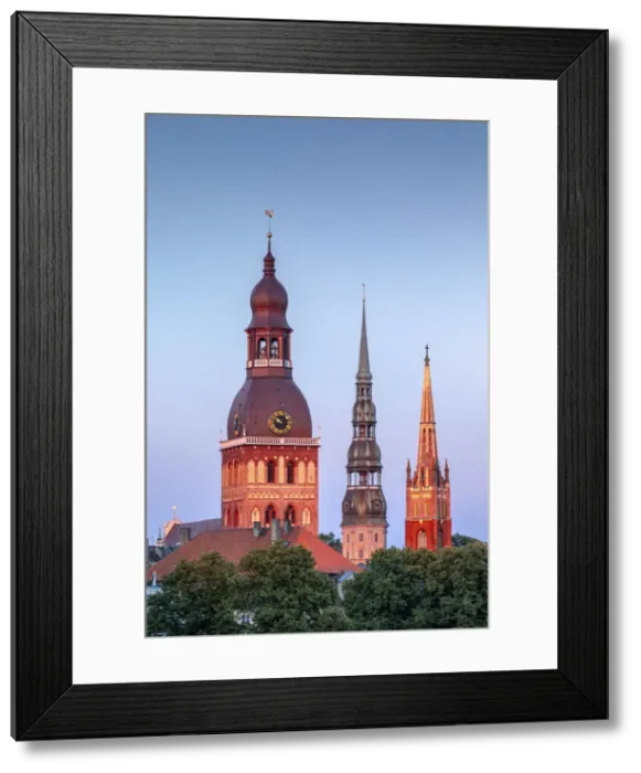 Framed Print : Riga Cathedral, St Peters Church and St Saviours Anglican Church Framed Print : Riga Cathedral, St Peters Church and St Saviours Anglican Church