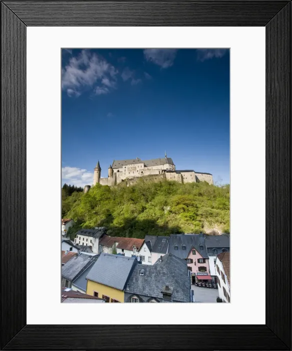Framed Print : Luxembourg, Vianden, Vianden Chateau