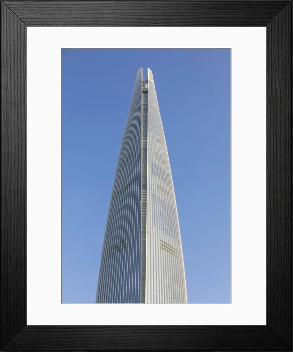 Framed Print : Lotte Tower (555m supertall skyscraper, 5th tallest building in the world when completed Framed Print : Lotte Tower (555m supertall skyscraper, 5th tallest building in the world when completed