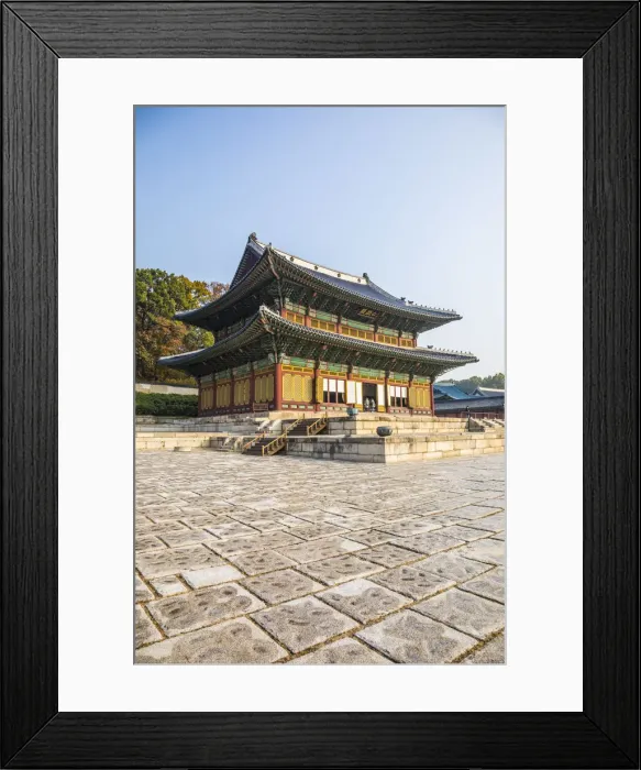 Framed Print : Injeongjeon (Throne Hall), hangdeokgung Palace, Seoul, South Korea