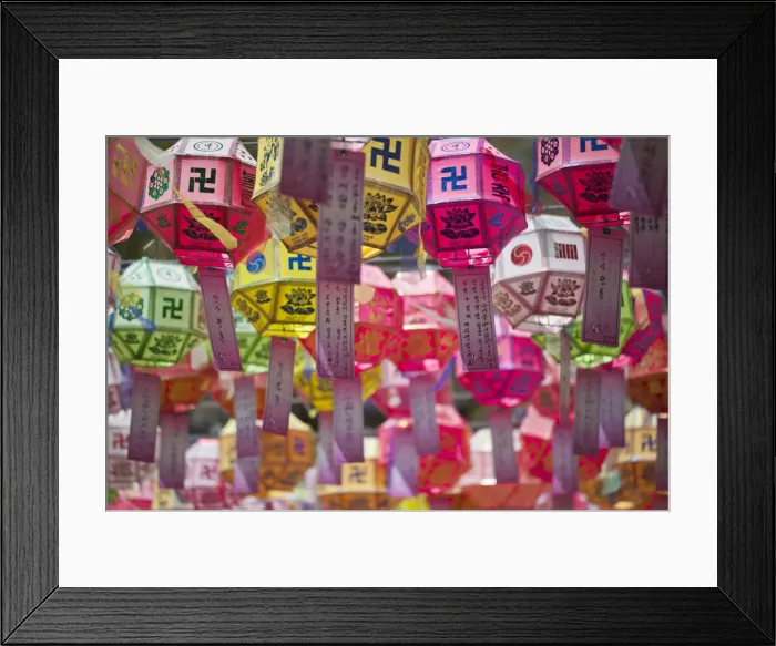Framed Print : Korea, Gyeongsangnam-do, Busan, Beomeo-Sa temple, Lanterns to celebrate Bhuddda s Framed Print : Korea, Gyeongsangnam-do, Busan, Beomeo-Sa temple, Lanterns to celebrate Bhuddda s