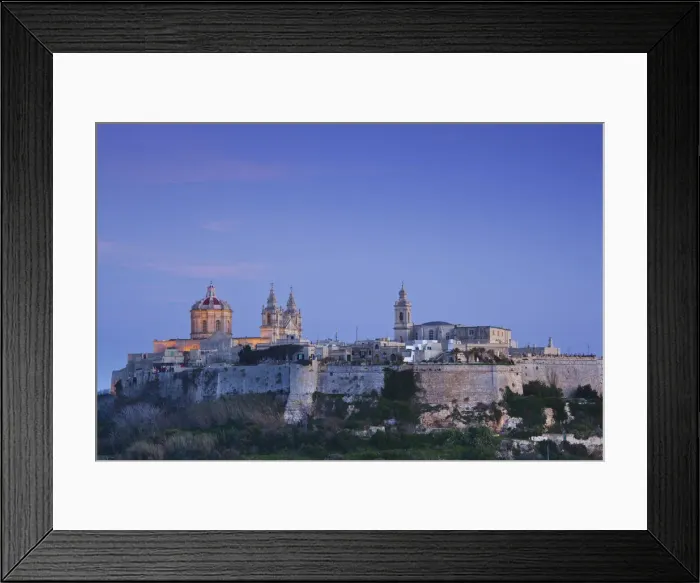 Framed Print : Malta, Central, Mdina, Rabat, elevated town view Framed Print : Malta, Central, Mdina, Rabat, elevated town view