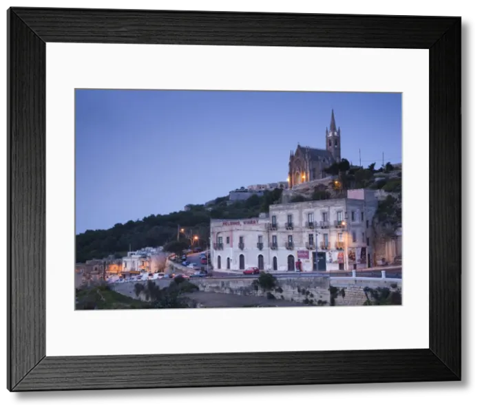Framed Print : Malta, Gozo Island, Mgarr, Church of Our Lady of Lourdes, above the harbor Framed Print : Malta, Gozo Island, Mgarr, Church of Our Lady of Lourdes, above the harbor