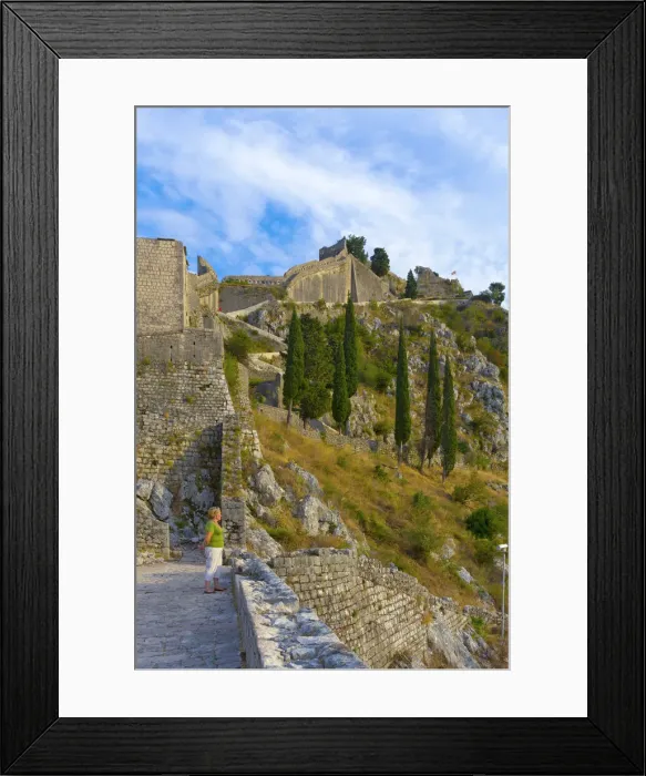 Framed Print : Montenegro, Bay of Kotor, Kotor, Old Town Fortifications Framed Print : Montenegro, Bay of Kotor, Kotor, Old Town Fortifications