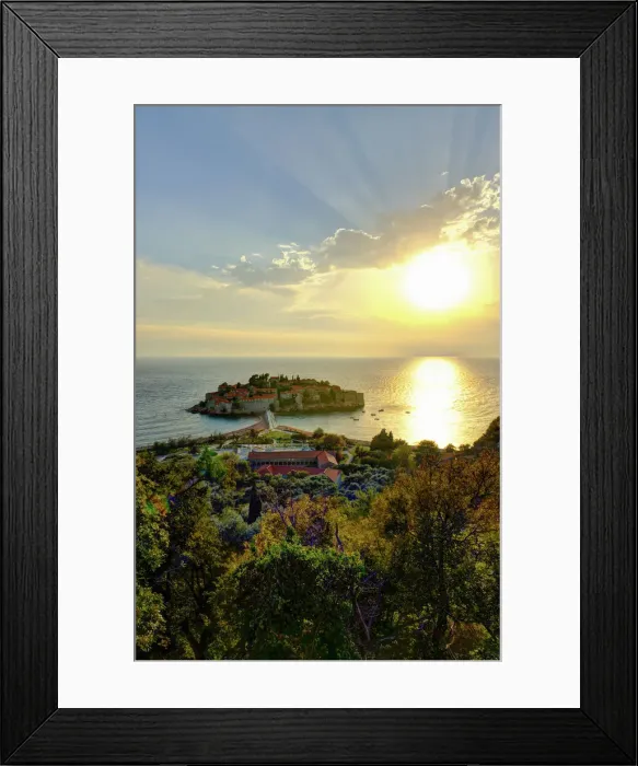 Framed Print : Montenegro, Sveti Stefan, now Aman Sveti Stefan Hotel Framed Print : Montenegro, Sveti Stefan, now Aman Sveti Stefan Hotel