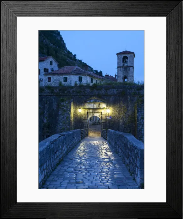 Framed Print : The Northern Gate illuminated at dusk, Stari Grad (Old Town), Kotor, Montenegro Framed Print : The Northern Gate illuminated at dusk, Stari Grad (Old Town), Kotor, Montenegro