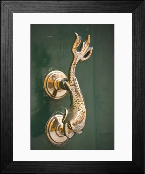 Framed Print : Malta, Valletta, fish-shaped door knockers at the French Embassy Framed Print : Malta, Valletta, fish-shaped door knockers at the French Embassy