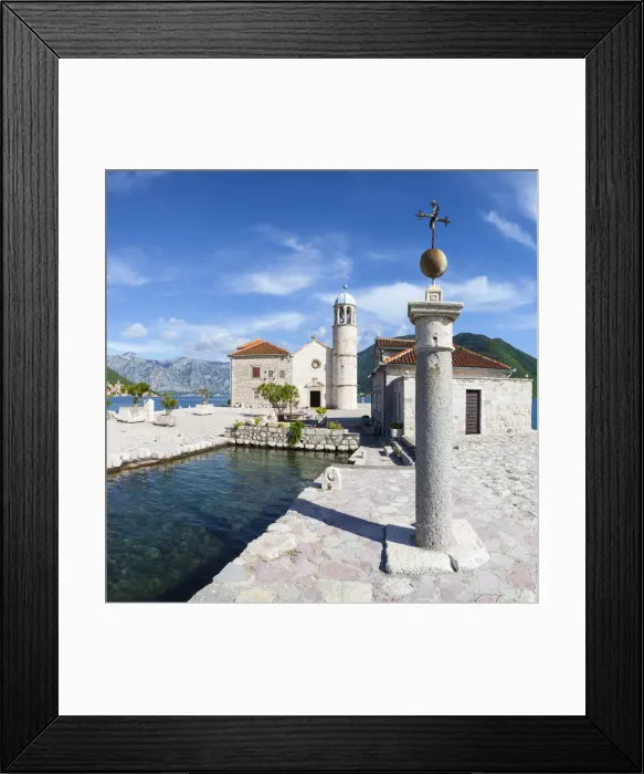 Framed Print : Church of Our Lady of the Rocks, Our Lady of the Rocks Island, Perast, Bay of Kotorska Framed Print : Church of Our Lady of the Rocks, Our Lady of the Rocks Island, Perast, Bay of Kotorska