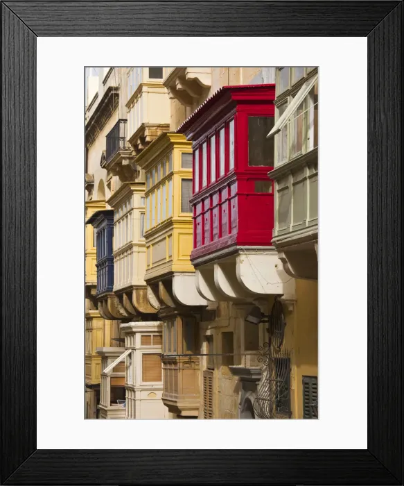 Framed Print : Malta, Valletta, Maltese architecture, buildings on Triq ir-Repubblika, Republic Street Framed Print : Malta, Valletta, Maltese architecture, buildings on Triq ir-Repubblika, Republic Street