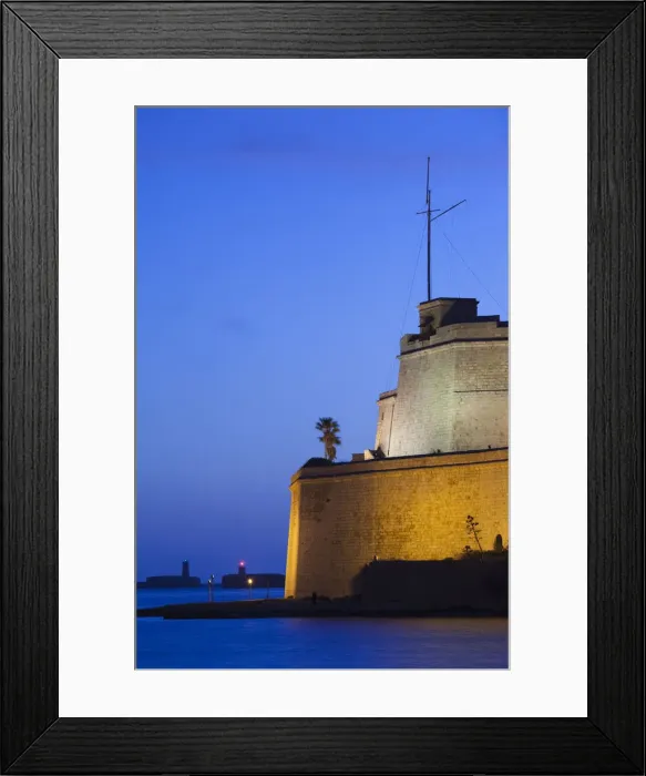 Framed Print : Malta, Valletta, Vittoriosa, Birgu, Fort St. Angelo Framed Print : Malta, Valletta, Vittoriosa, Birgu, Fort St. Angelo