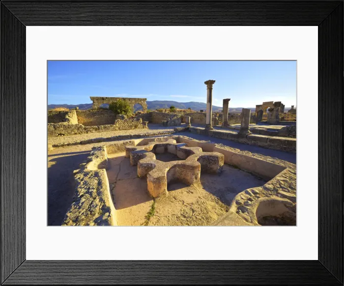 Framed Print : Excavated Roman City, Volubilis, Morocco, North Africa Framed Print : Excavated Roman City, Volubilis, Morocco, North Africa