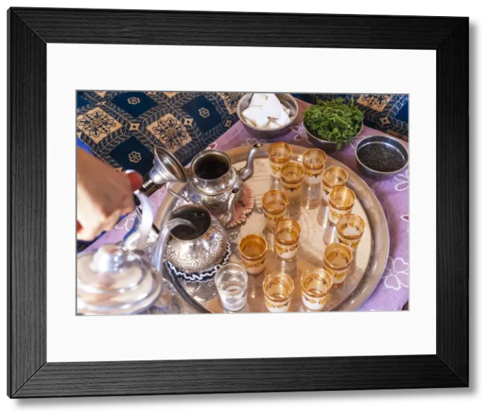 Framed Print : Making mint tea, Morocco Framed Print : Making mint tea, Morocco