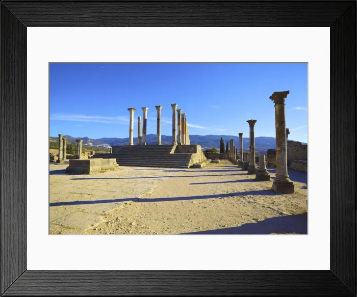 Framed Print : Excavated Roman City, Volubilis, Morocco, North Africa Framed Print : Excavated Roman City, Volubilis, Morocco, North Africa