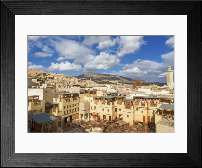 Framed Print : Tanneries, Fes, Morocco Framed Print : Tanneries, Fes, Morocco