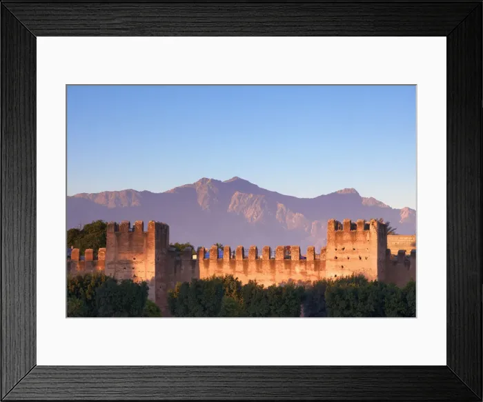 Framed Print : Old City Wall With Anti Atlas Mountain Range In The Background, Taroudant, Morocco Framed Print : Old City Wall With Anti Atlas Mountain Range In The Background, Taroudant, Morocco