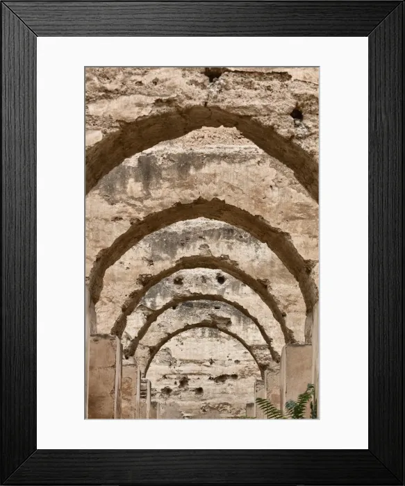 Framed Print : Sultans stables (18th century), Meknes, Morocco Framed Print : Sultans stables (18th century), Meknes, Morocco
