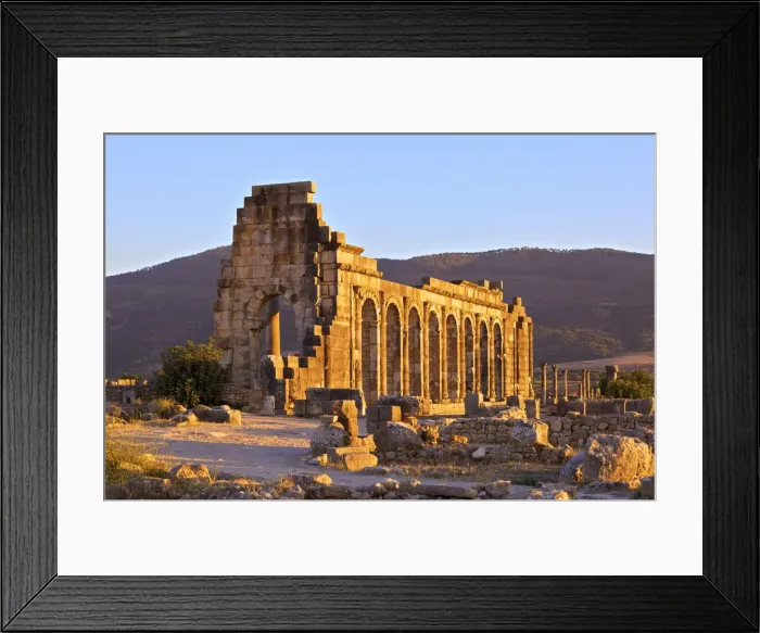 Framed Print : Exterior Of The Basilica, Excavated Roman City, Volubilis, Morocco, North Africa