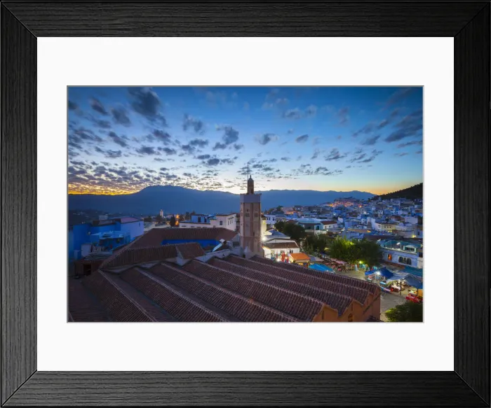 Framed Print : View over Chefchaouen, Morocco, North Africa Framed Print : View over Chefchaouen, Morocco, North Africa