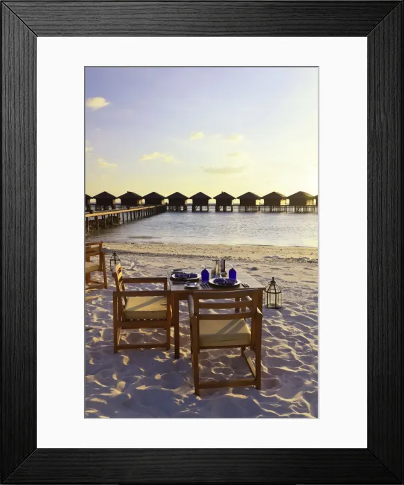 Framed Print : Maldives, Faafu Atoll, Filitheyo Island, Luxury Resort Framed Print : Maldives, Faafu Atoll, Filitheyo Island, Luxury Resort
