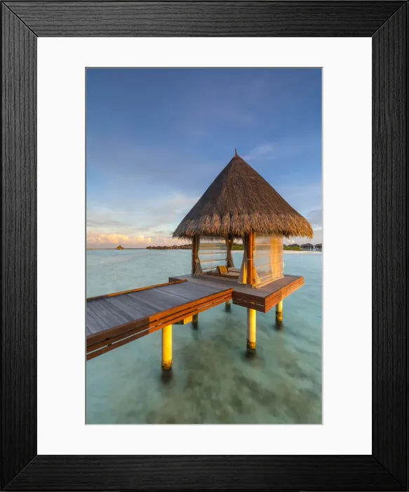 Framed Print : Overwater Spa, Anantara Dhigu resort, South Male Atoll, Maldives