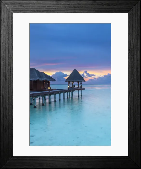 Framed Print : Overwater Spa, Anantara Dhigu resort, South Male Atoll, Maldives