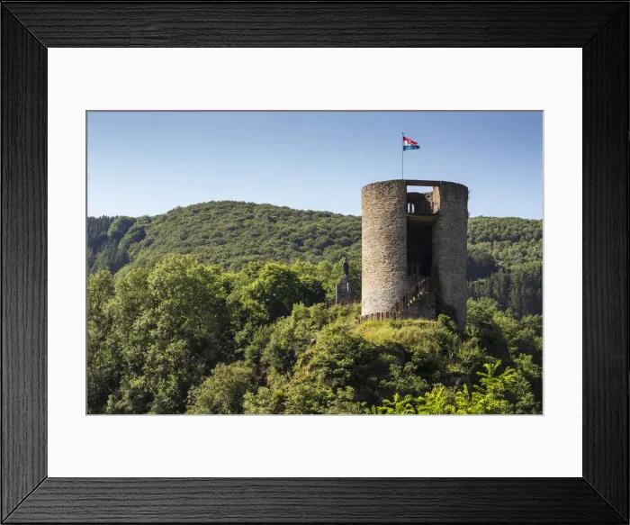 Framed Print : Luxembourg, Esch-sur-Sure, Esch-sur-Sure Castle watchtower Framed Print : Luxembourg, Esch-sur-Sure, Esch-sur-Sure Castle watchtower