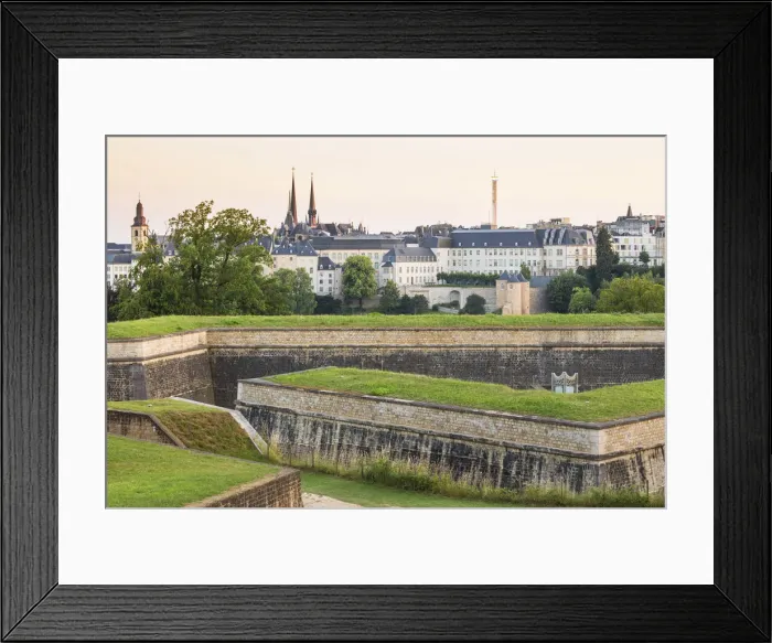 Framed Print : Luxembourg, Luxembourg City, Kirchberg Plateau with Ramparts and Three Towers Gate Framed Print : Luxembourg, Luxembourg City, Kirchberg Plateau with Ramparts and Three Towers Gate