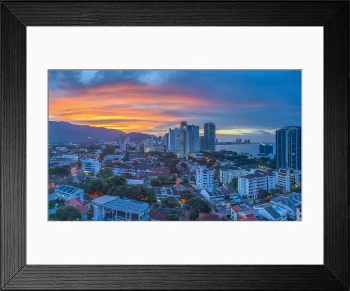 Framed Print : Malaysia, Penang, Georgetown, Modern Skyline Framed Print : Malaysia, Penang, Georgetown, Modern Skyline