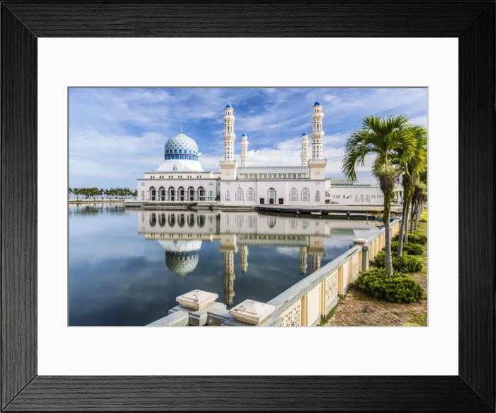 Framed Print : City Mosque at Likas Bay. Kota Kinabalu, Sabah, Borneo, Malaysia Framed Print : City Mosque at Likas Bay. Kota Kinabalu, Sabah, Borneo, Malaysia