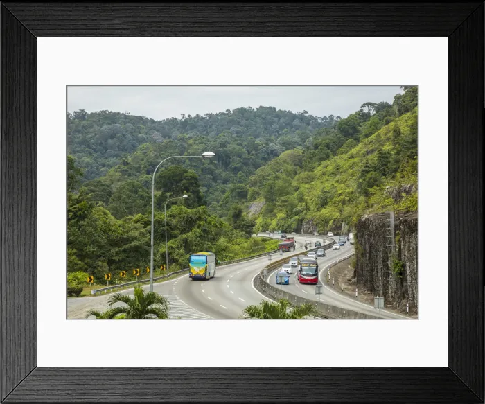 Framed Print : E1 Highway between Kuala Lumpur and Penang near Ipoh, Malaysia Framed Print : E1 Highway between Kuala Lumpur and Penang near Ipoh, Malaysia