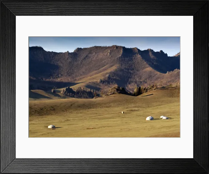 Framed Print : Mongolia, Terelj National Park, Ger Camp Framed Print : Mongolia, Terelj National Park, Ger Camp