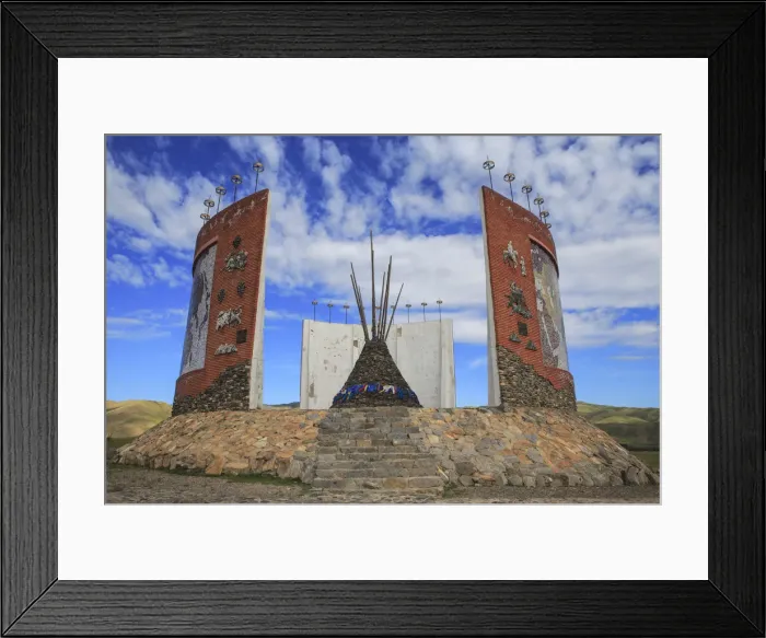 Framed Print : Modern monument to Three Mongol Empires, Kharakhorin, Mongolia Framed Print : Modern monument to Three Mongol Empires, Kharakhorin, Mongolia