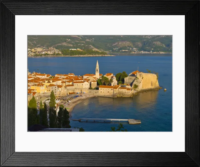 Framed Print : Montenegro, Budva, Old Town, Stari Grad Framed Print : Montenegro, Budva, Old Town, Stari Grad