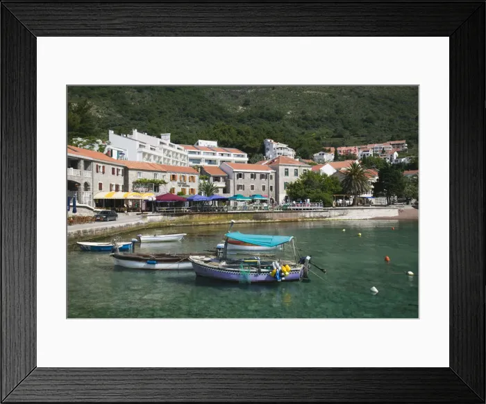 Framed Print : Montenegro, Adriatic coast, Petrovac, Harbour Framed Print : Montenegro, Adriatic coast, Petrovac, Harbour