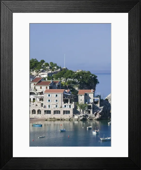 Framed Print : Montenegro, Adriatic coast, Przno near Budva Framed Print : Montenegro, Adriatic coast, Przno near Budva