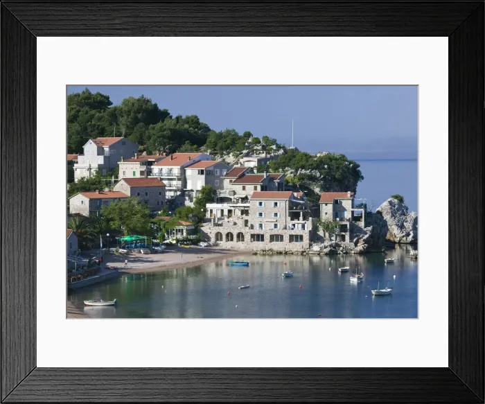 Framed Print : Montenegro, Adriatic coast, Przno near Budva Framed Print : Montenegro, Adriatic coast, Przno near Budva
