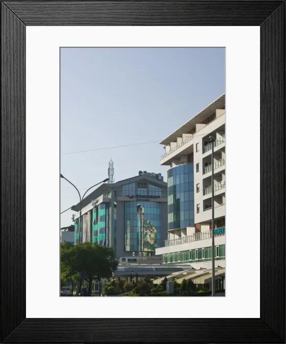 Framed Print : Montenegro, Podgorica, Capital of Montenegro, Saint Peter Cetinjski Boulevard