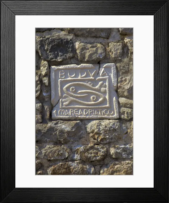 Framed Print : Budva Symbol, Budva, Montenegro, South East Europe Framed Print : Budva Symbol, Budva, Montenegro, South East Europe