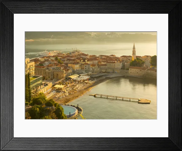 Framed Print : Montenegro, Budva, Old Town, Stari Grad