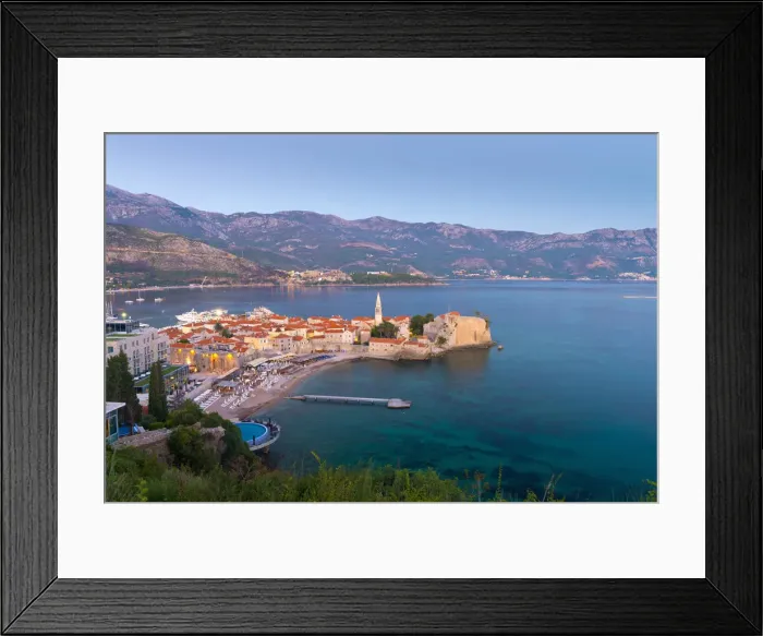 Framed Print : Montenegro, Budva, Old Town, Stari Grad Framed Print : Montenegro, Budva, Old Town, Stari Grad