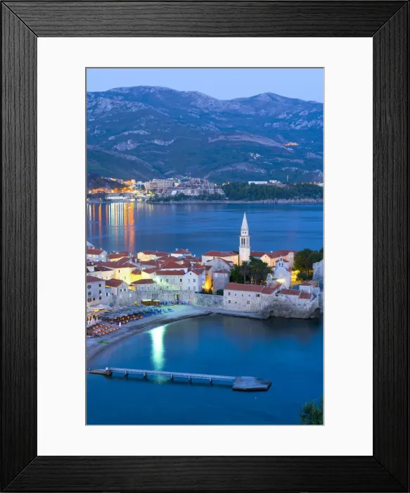 Framed Print : Montenegro, Budva, Old Town, Stari Grad Framed Print : Montenegro, Budva, Old Town, Stari Grad