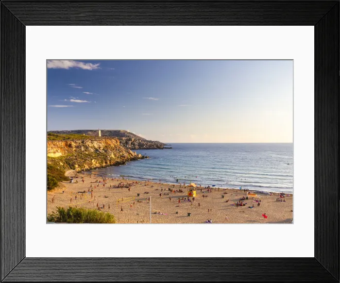 Framed Print : Malta, Malta, Golden Bay Framed Print : Malta, Malta, Golden Bay