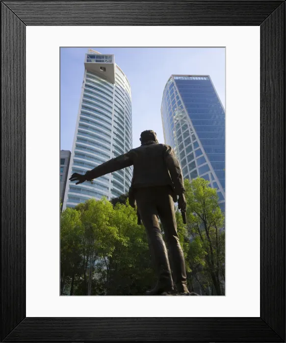 Framed Print : Hermenegildo Galeana statue & financial district, Mexico City, Mexico Framed Print : Hermenegildo Galeana statue & financial district, Mexico City, Mexico