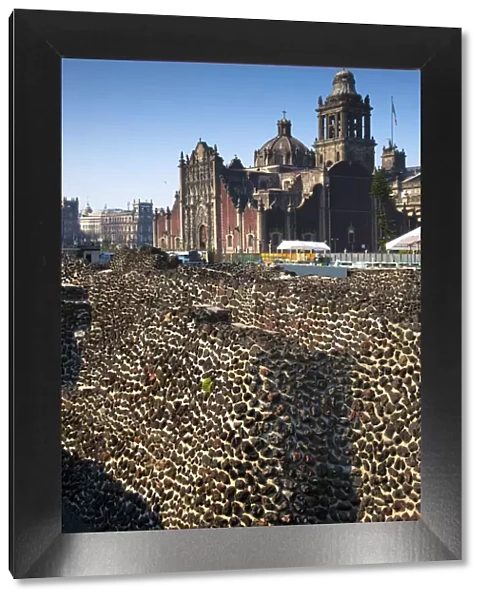 Mexico, Mexico City, Walls Of The Templo Mayor, Aztec Ruins, Great Temple, Tenochtitlan
